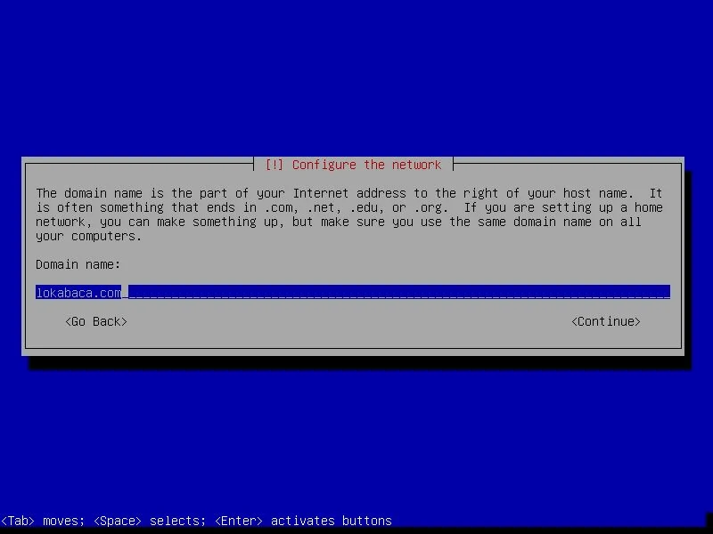 Konfigurasi nama domain jaringan pada Debian 11