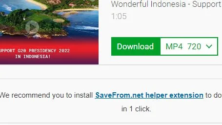 download video youtube di saveform.net