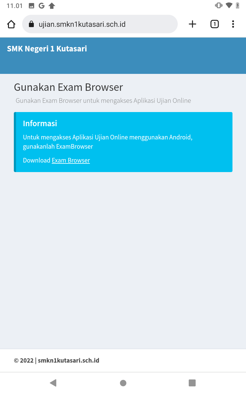 Download Aplikasi Ujian SMKN 1 Kutasari