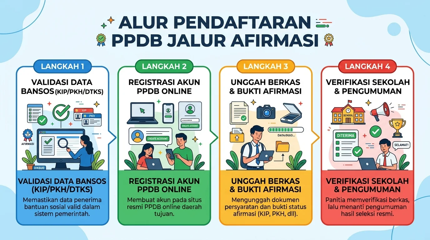 Infografis Alur Pendaftaran Jalur Afirmasi PPDB Resmi