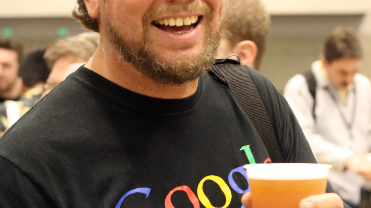 Potret Guido van Rossum pencipta bahasa pemrograman Python di konferensi teknologi